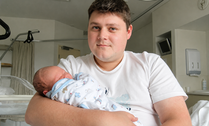Sean Hynes and baby 3