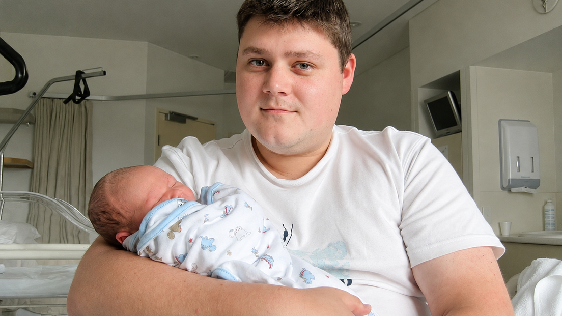 Sean Hynes and baby 3