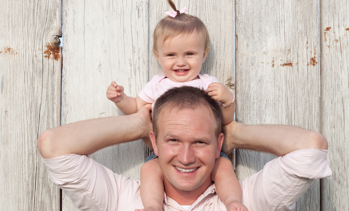 Father and baby girl