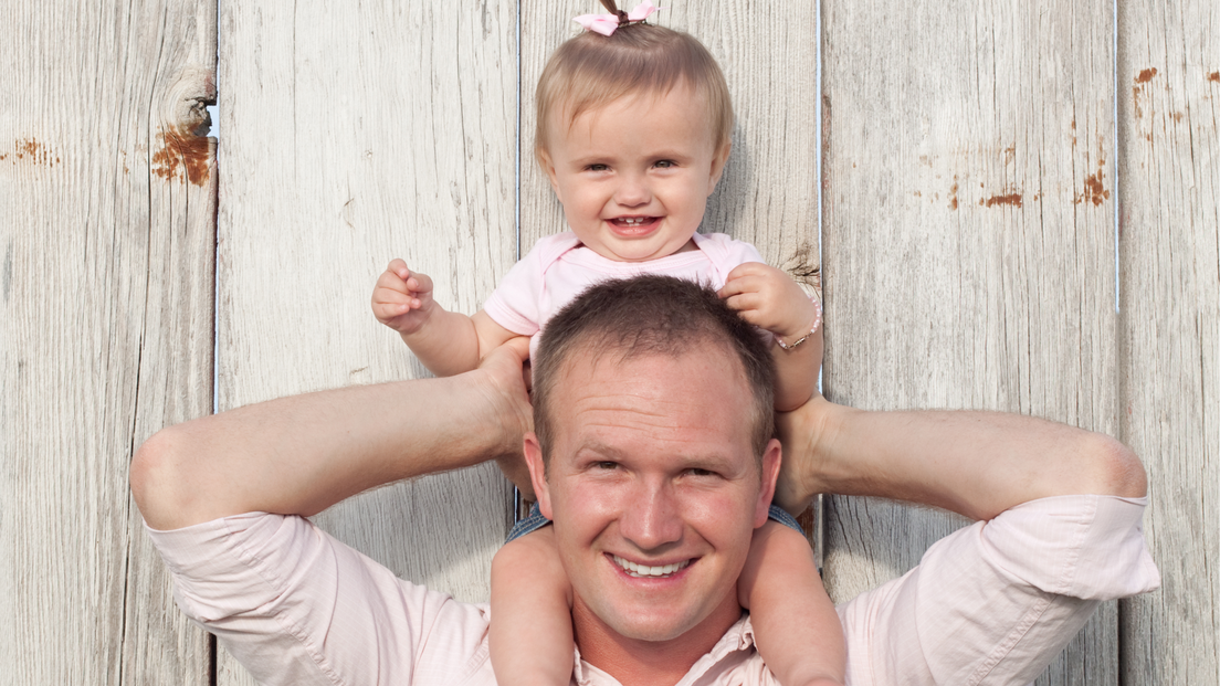 Father and baby girl
