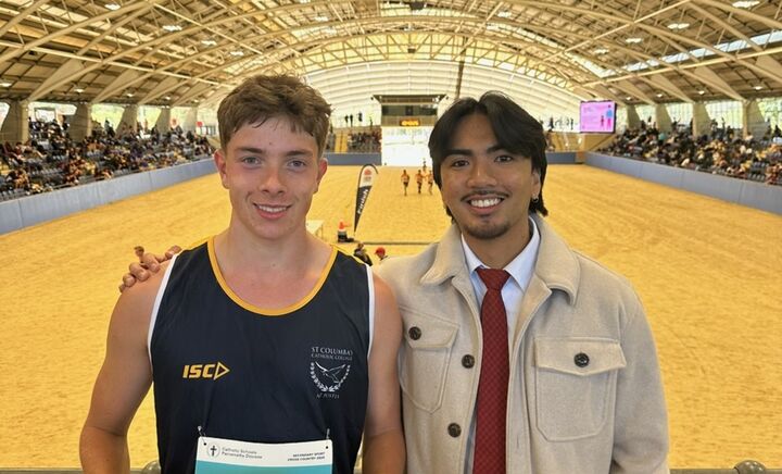 Benji Merrick and STC teacher Matthew Rivera