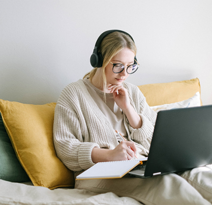 Woman on computer