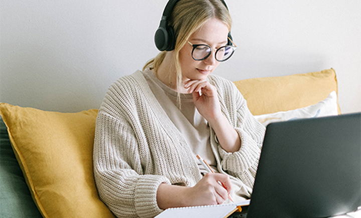 Woman on computer