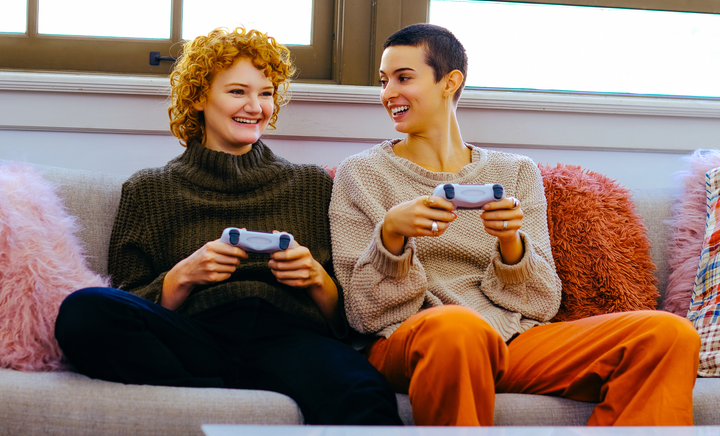 Playing video games