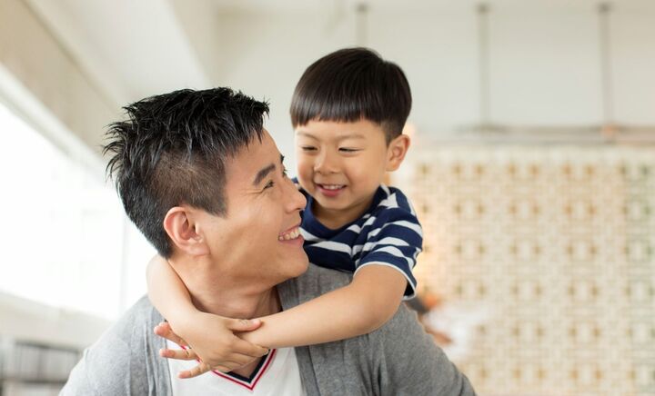 Thriving kids father son happy web