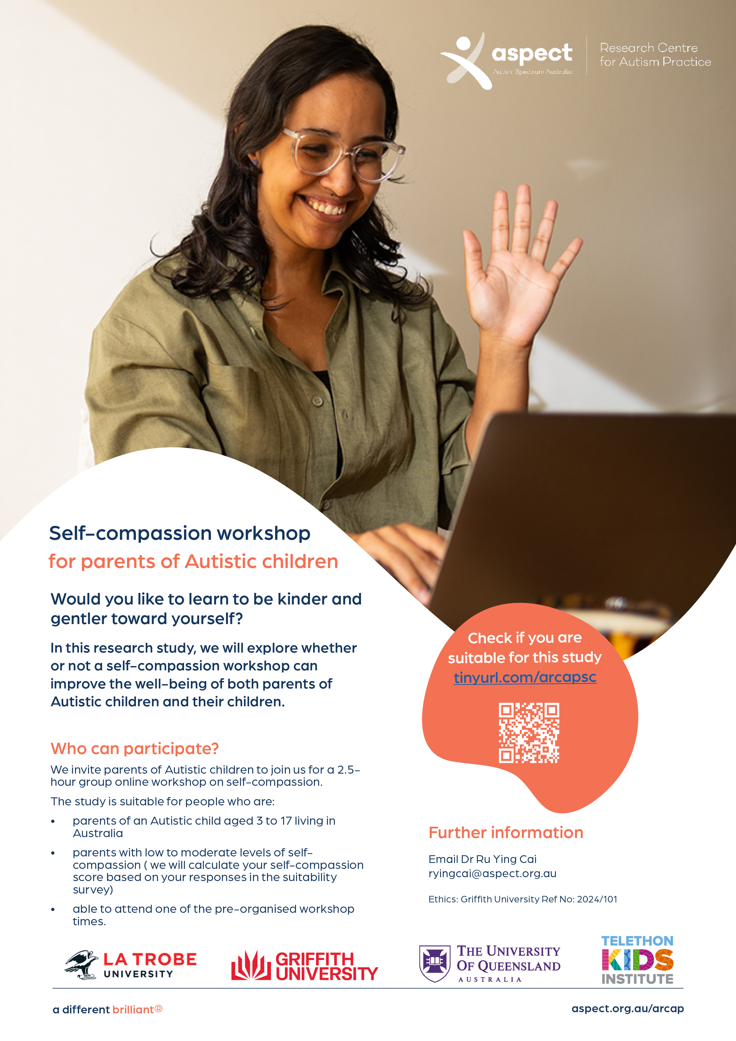 Flyer for self-compassion parent workshop study